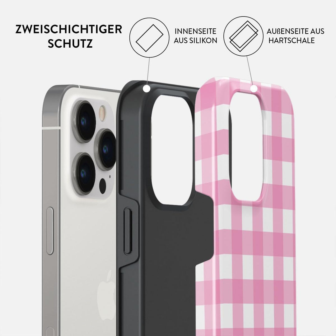 BURGA Handyhülle für iPhone 13 ProMax – Unisex Hybrid-Schutzhülle mit stossdämpfendem TPU & kratzfes