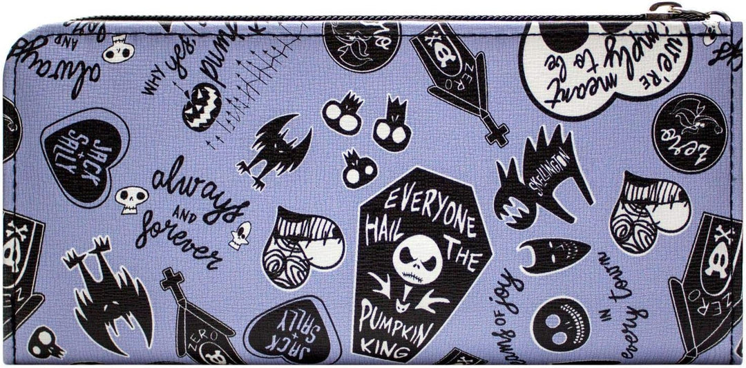 Nightmare Before Christmas Jack und Sally für Immer Portemonnaie Geldbörse Lila
