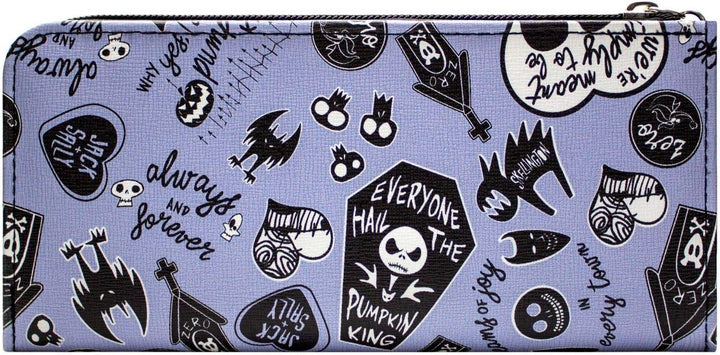Nightmare Before Christmas Jack und Sally für Immer Portemonnaie Geldbörse Lila