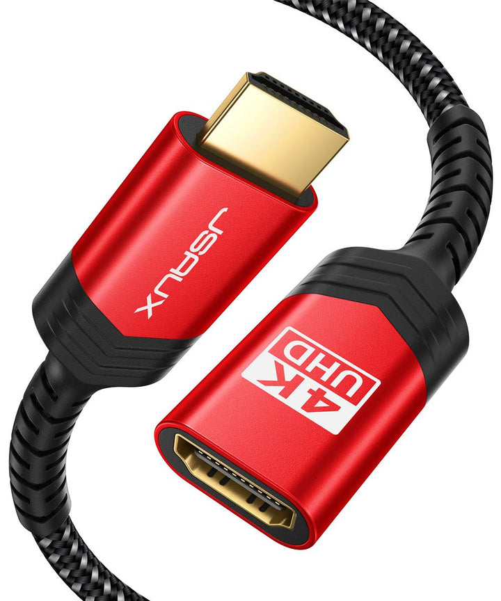 JSAUX HDMI Verlängerungskabel 3M 4K@60 Hz 2K@144Hz HDR High Speed HDMI 2.0 Stecker auf Buchse unters