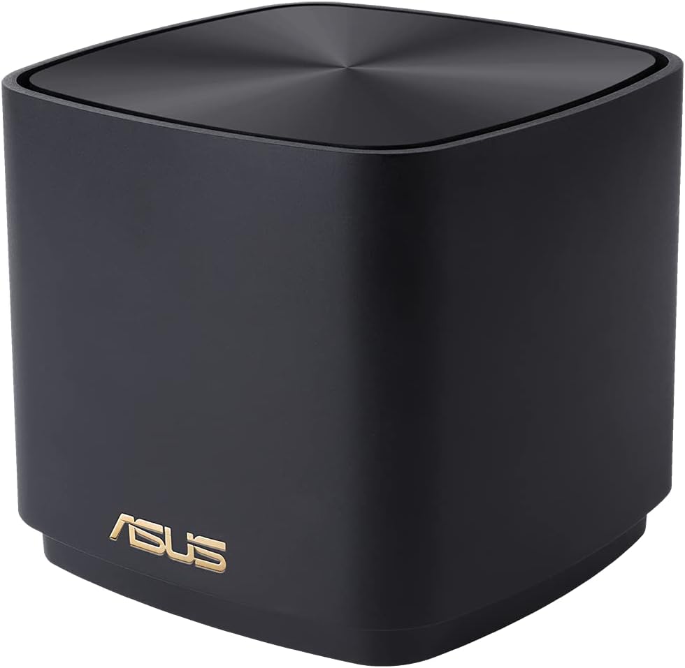 ASUS ZenWiFi AX Mini (XD4) AX1800 2er Set Schwarz kombinierbarer Router (2in1 Mesh Zugangspunkte-Set