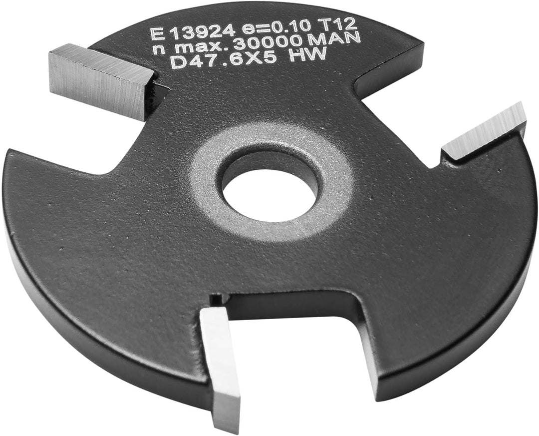 ENT 13924 Scheibennutfräser HW, Schaft (S) 8 mm, Durchmesser (D) 47,6 mm, NL 5 mm, Z3 D=47,6 / NL=5,