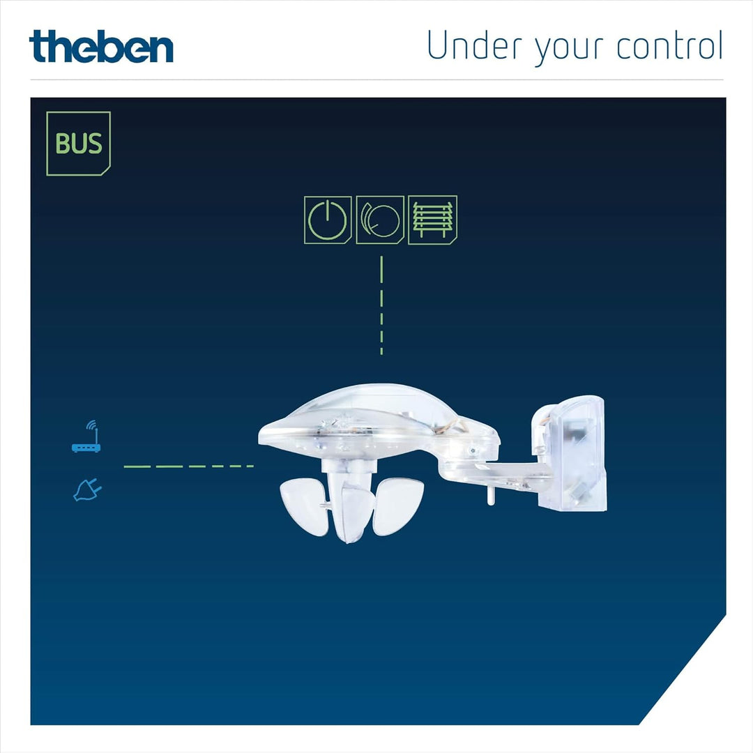 Theben 4800491 I LUXORliving M100 I Kombi-Wettersensor I Für KNX Smart-Home System LUXORliving I Win