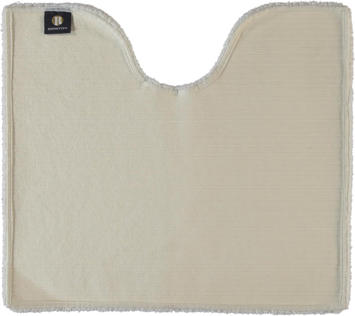 Rhomtuft Badteppiche Square Weiss - 01 Toilettenvorlage mit Ausschnitt 55x60 cm, Toilettenvorlage mi