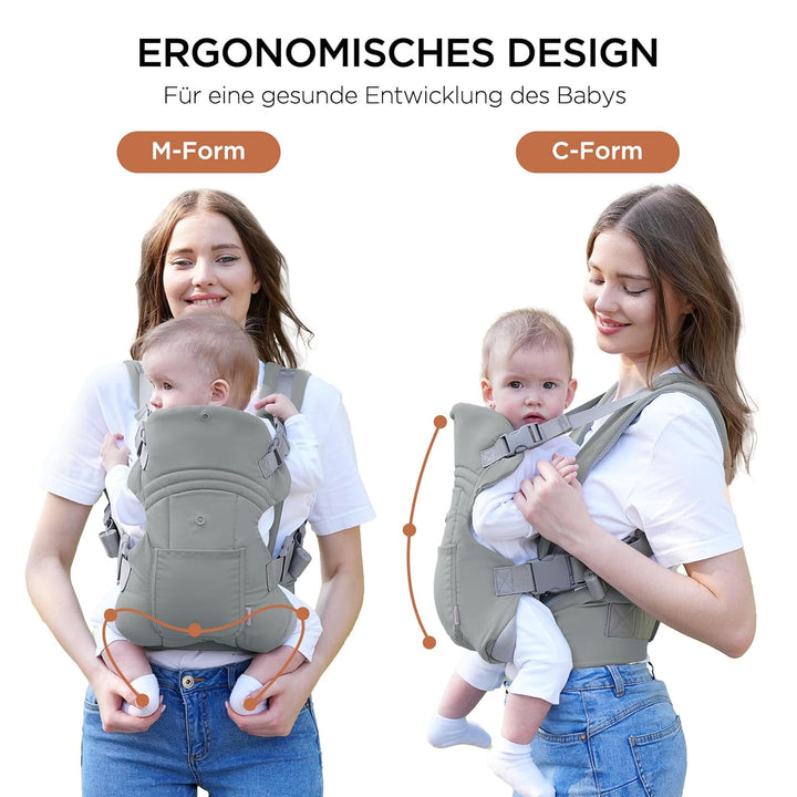 GAGAKU Babytrage für Babys Kleinkinder 4-36 Monate, Einfach zu Tragen Gesicht in Gesicht nach Vorne