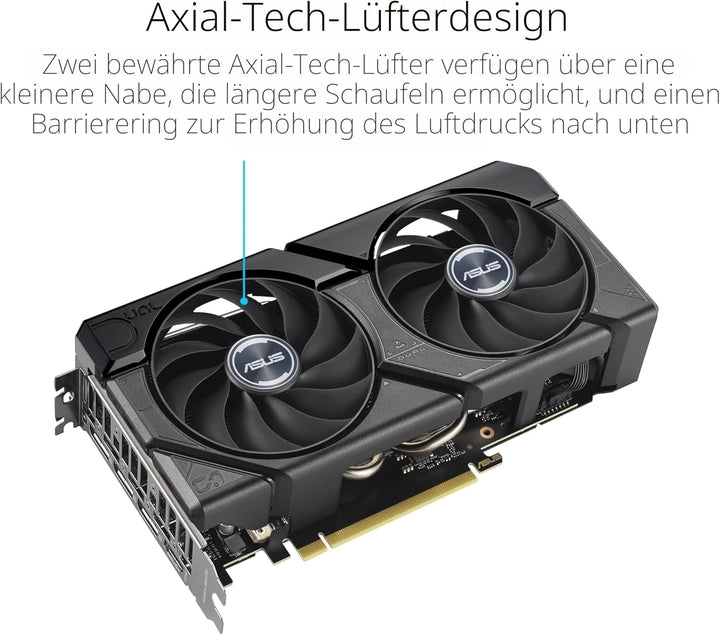 ASUS Dual GeForce RTX 4060 EVO OC Edition 8GB GDDR6 (PCIe 4.0, 8GB GDDR6, DLSS 3, HDMI 2.1a, Display