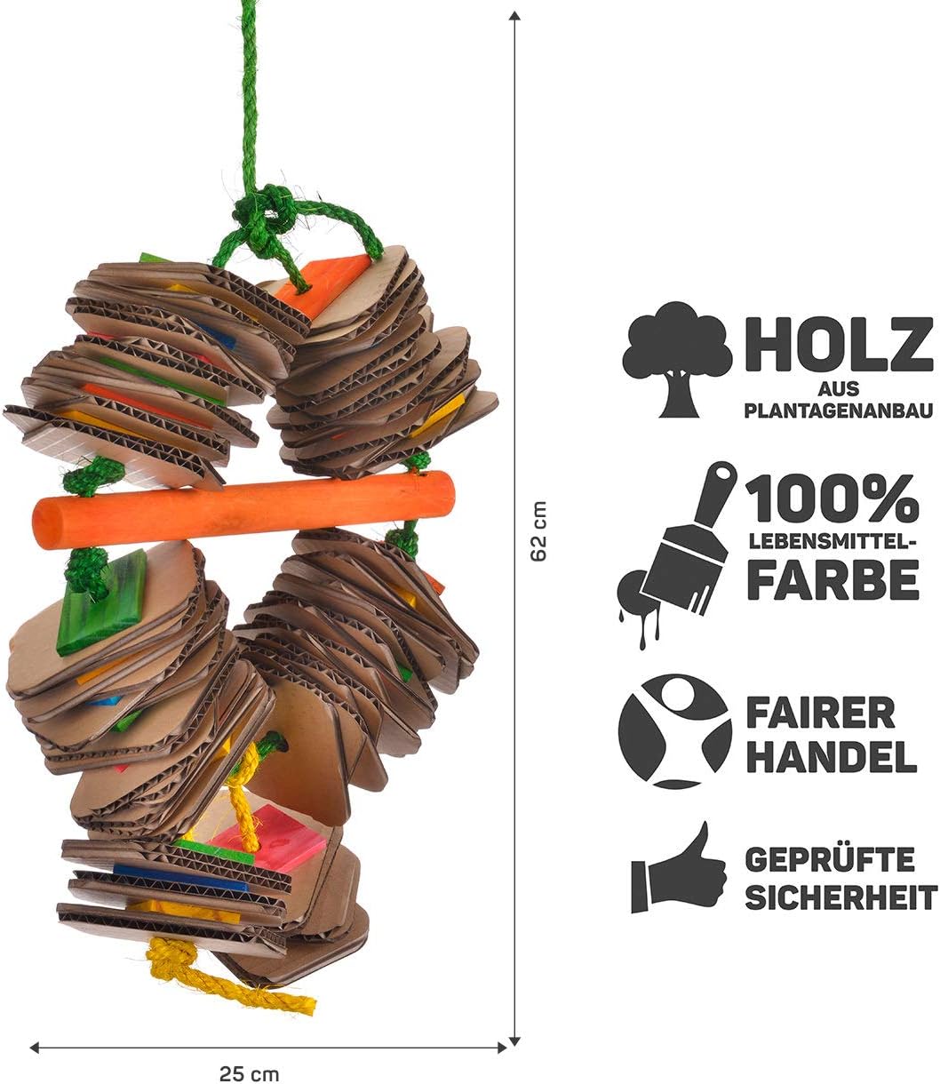 HappyBird | Papageienspielzeug Shredding Coronet Large
