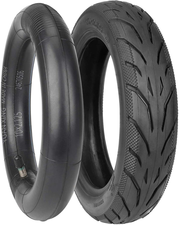 10 x 2,125 Reifen Tubeless mit Schlauch für Ninebot F20 F25 F30 F40 Scooter, 10 Zoll Ersatzreifen Yu