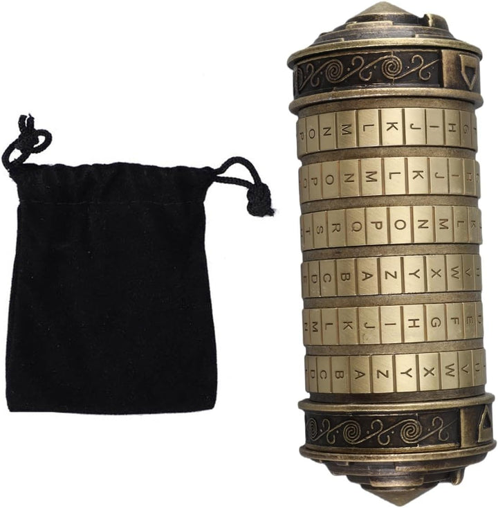 PUSOKEI Da Vinci Code Cryptex Schloss Mini Cryptex Valentinstag Geld Puzzle Box Schloss Ring Halter