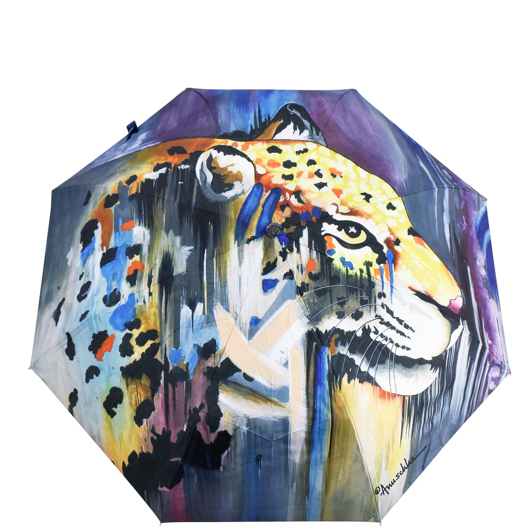 Anuschka Hand Painted Leather Multicompartment Organiser Tote Abstract Leopard, Abstract Leopard
