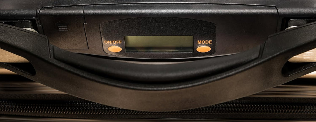 Amoveda Handgepäck Trolley Koffer mit Waage im Griff, Powerbank ,TSA, Notebookfach, 4 Rollen, Erweit