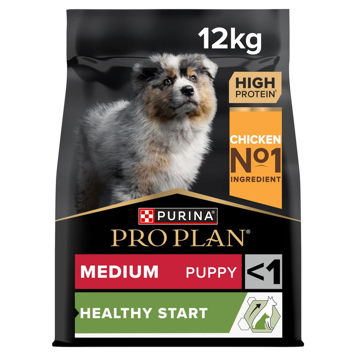 Pro Plan PURINA PRO PLAN Medium Puppy Healthy Start, Welpenfutter trocken, reich an Huhn, 1er Pack (