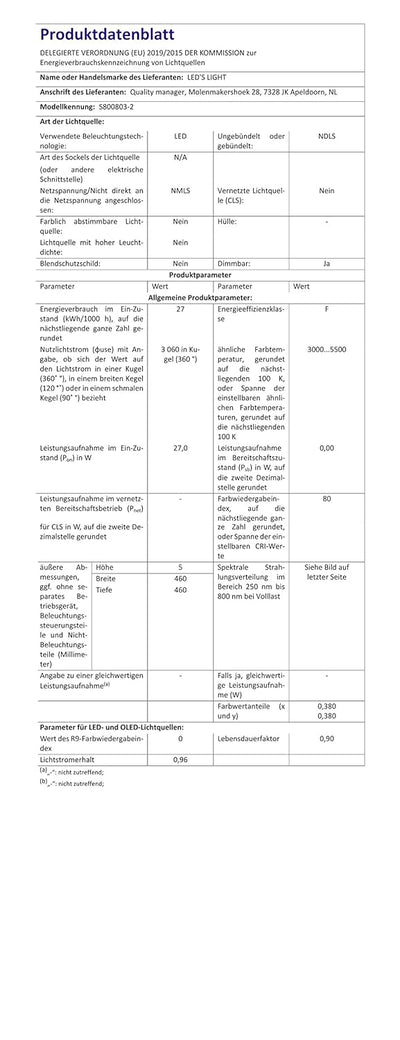 Proventa® LED Mond Deckenleuchte Ø 60 cm mit Fernbedienung, 30 Watt, Lichtfarbe von 3.000-5.500 K ei