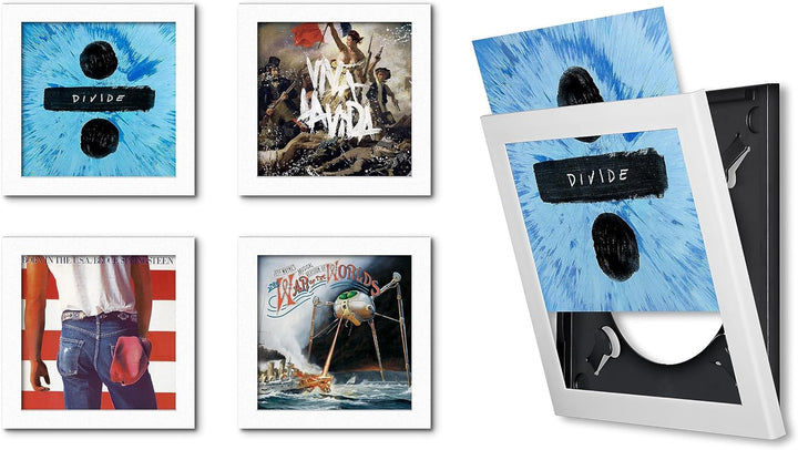 Show & Listen, Schallplattenrahmen, Frame für Vinyl und LP Cover, weiss Weiss Einzig, Weiss Einzig