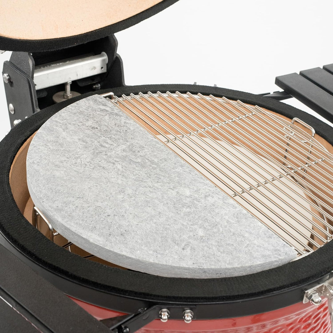 KamadoJoe KJ-HCGSSTONE, Halbmond Speckstein Kochfläche Grillzubehör Kompatibel mit Kamado Joe Classi