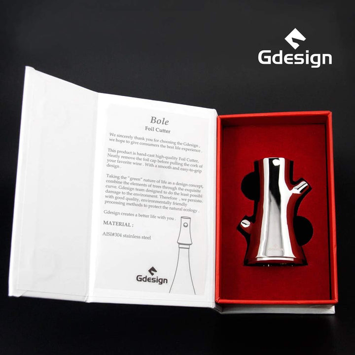Gcurtain 【GEWINNER VON iF Design Award 2020】 Gdesign Weinfolienschneider Edelstahl Folienschneider,