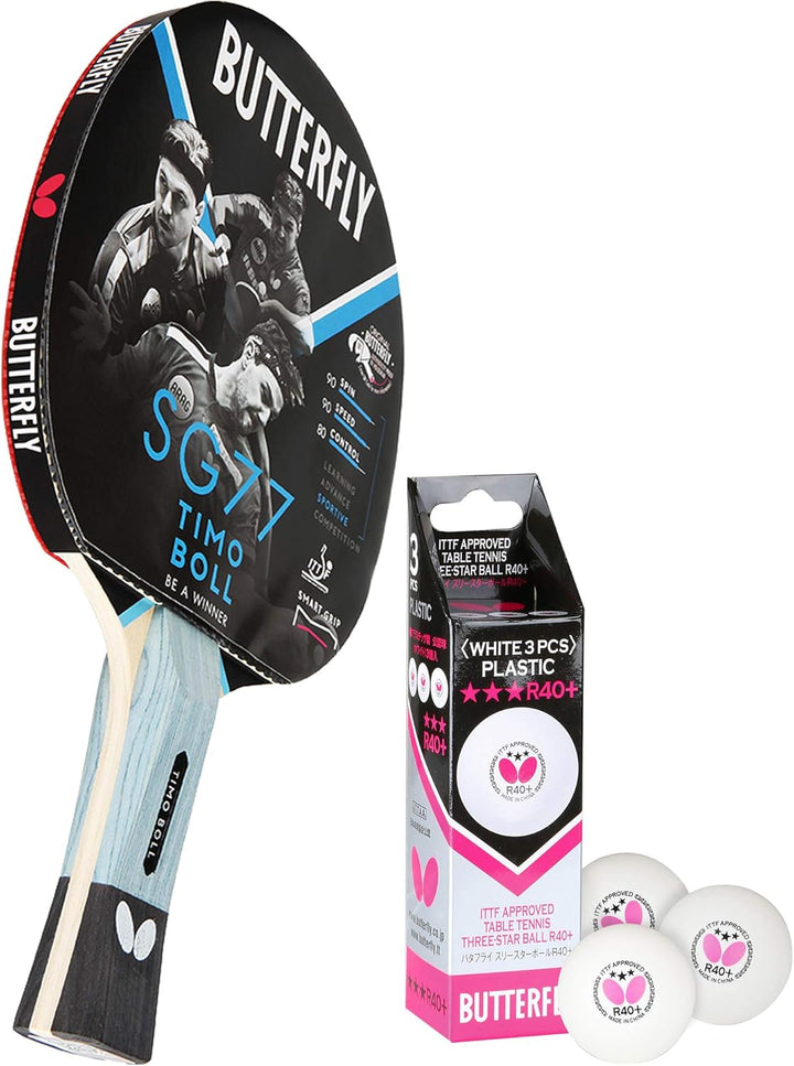 Butterfly® Timo Boll SG77 Tischtennisschläger | Tischtennis Racket Bat Hobby & Training | routiniert