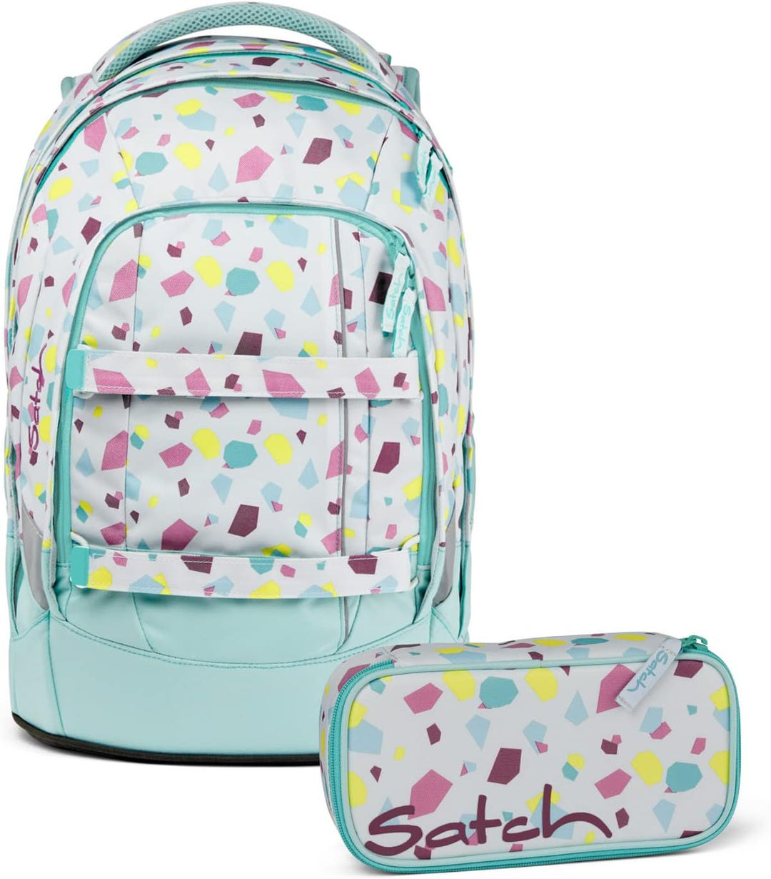satch Pack Schulrucksack Set 2tlg. inkl. Schlamperbox Dreamy Mosaic, Dreamy Mosaic