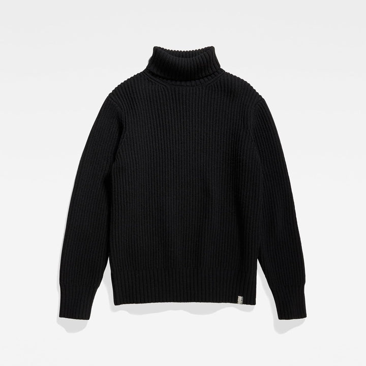G-Star Herren Essential Turtle Knitted Pullover Knits S Schwarz (Dk Black D23732-d447-6484), S Schwa