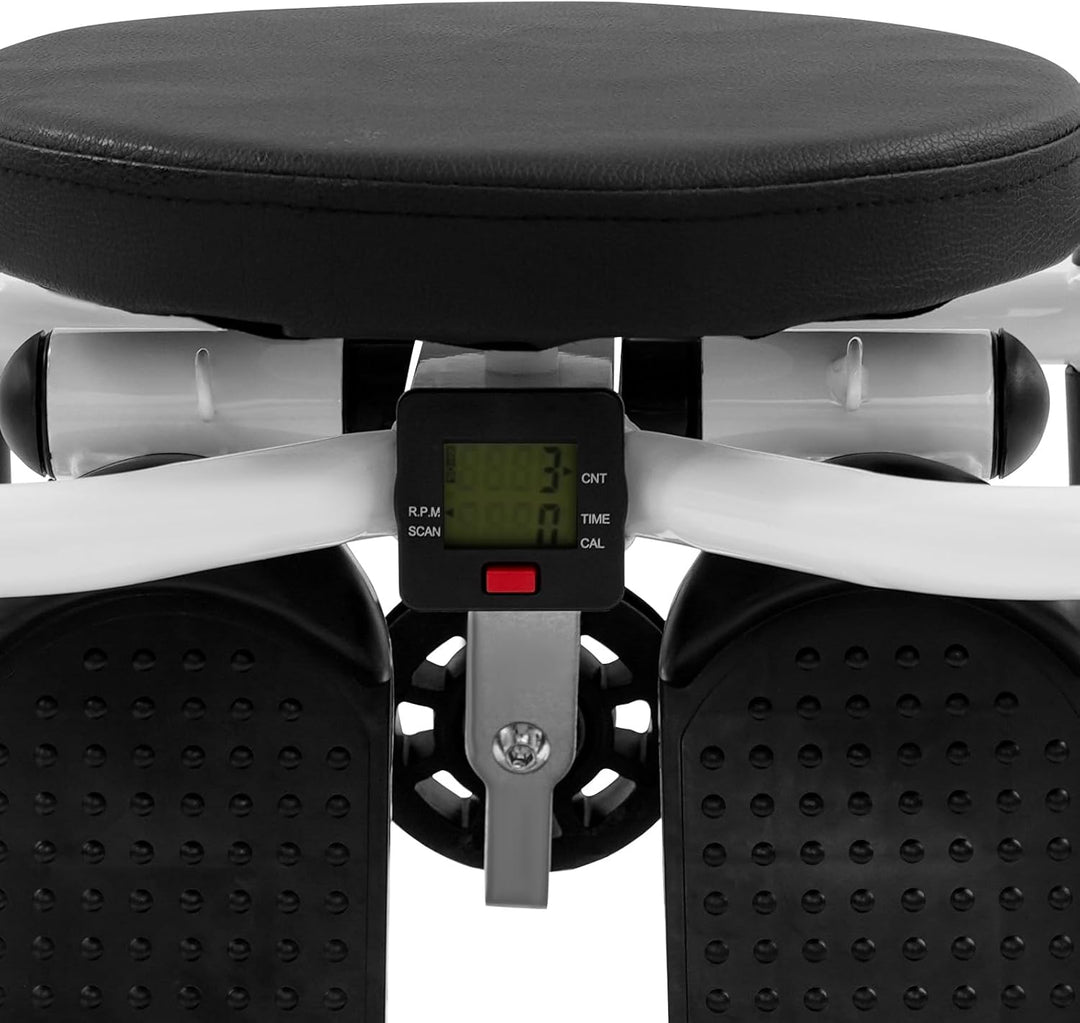 2 In 1 Hüfttwister &amp; Stepper für Zuhause Testsieger Bis 150KG Mini Stepper mit LCD Display, 2 Widers