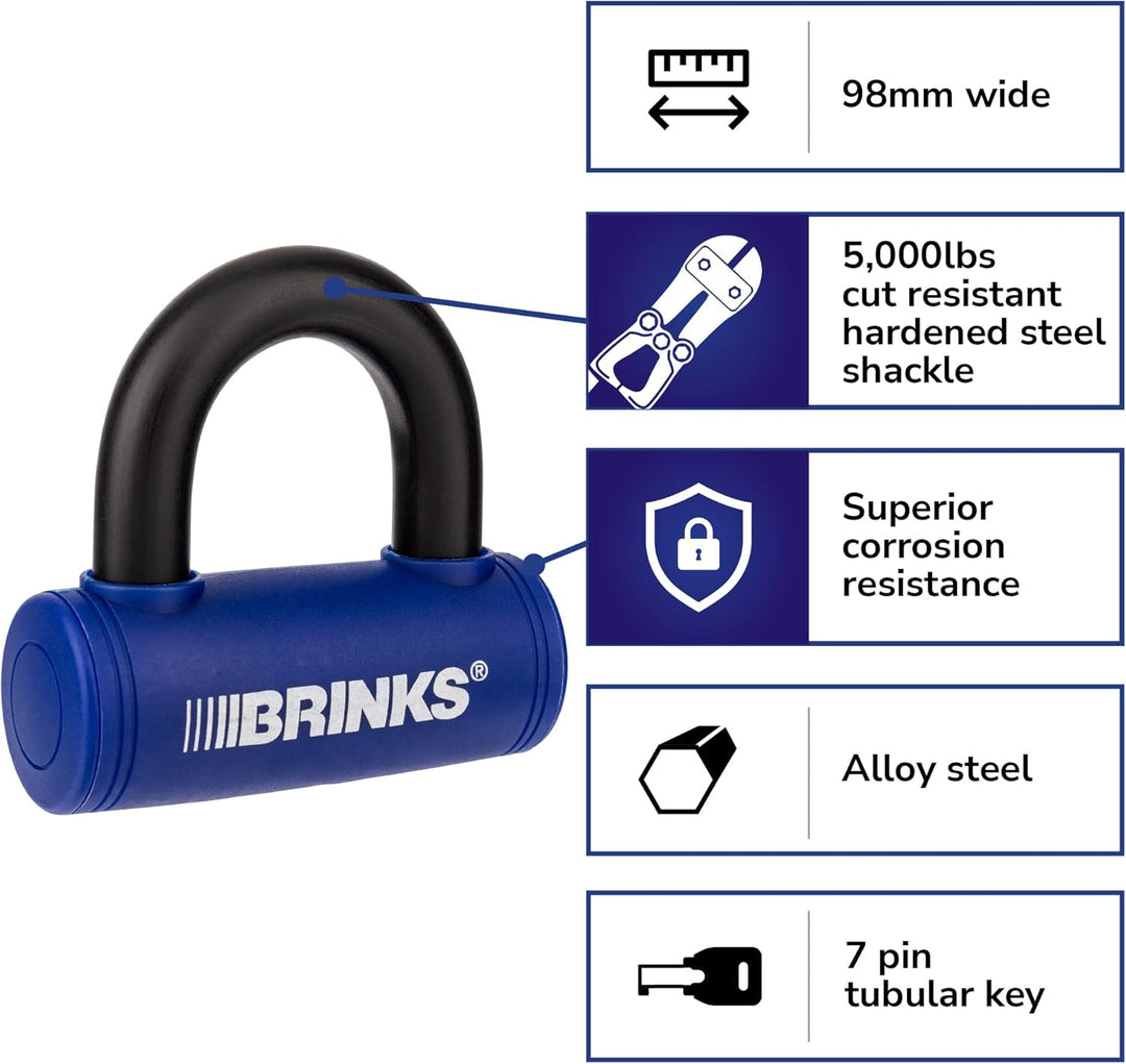 MELARQT Brinks 175–07007 98 mm Stahl Mini u-bar Lock