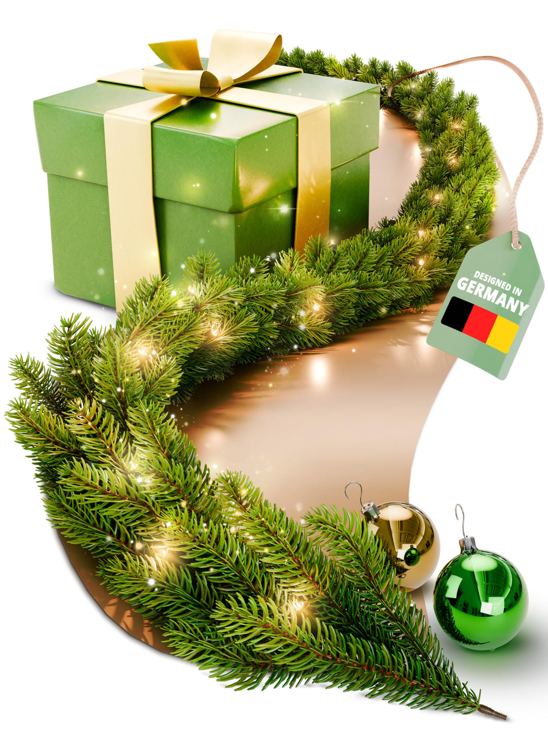 ArtiTree Weihnachtsgirlande künstlich – naturgetreu &amp; vielseitig, für innen &amp; aussen – in verschiede