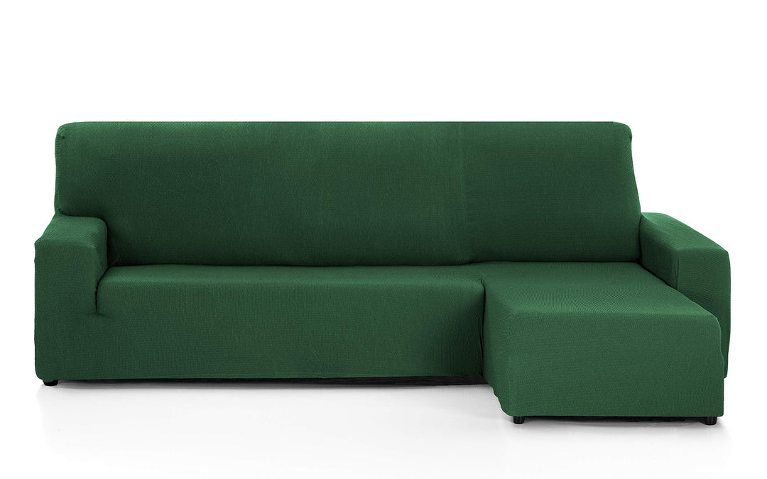 Martina Home - Sofabezug für Chaise Longue, Modell Túnez, Stoff, Flaschengrün, kurzes Eckteil rechts