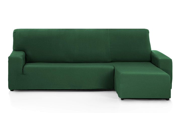 Martina Home - Sofabezug für Chaise Longue, Modell Túnez, Stoff, Flaschengrün, kurzes Eckteil rechts