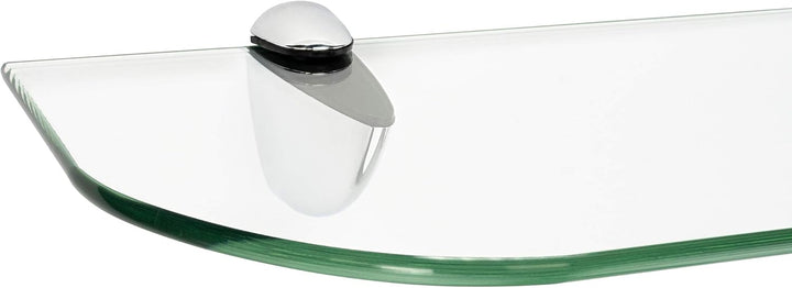 ib style® Glasregal 6mm |inkl. Befestigungsclip CLASSICO Verchromt | 11 Grössen| 2 Dekore | Klar | 5