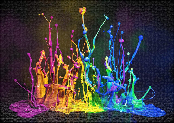 Ulmer Puzzleschmiede - 1000 Teile Puzzle „Bounce &amp; Bass“ - Moderne Fotografie &amp; Farb-Inszenierung al
