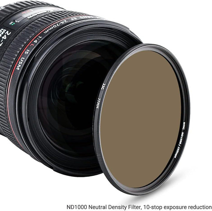 JJC 67 mm ND1000 Filter (10 Stop-ND), Neutraldichteobjektivfilter, ultradünn, mehrfach beschichtet,