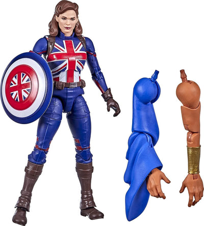 Hasbro Marvel Legends Series 15 cm grosse Captain Carter Figur mit Premium-Design, 1 Accessoire und