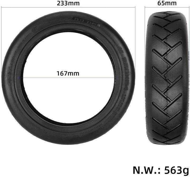 Prodrocam 250 x 54 Reifen Tubeless mit Schlauch für Xiaomi 4 Pro/Lite Elektroroller, 10 x 2,125 Reif