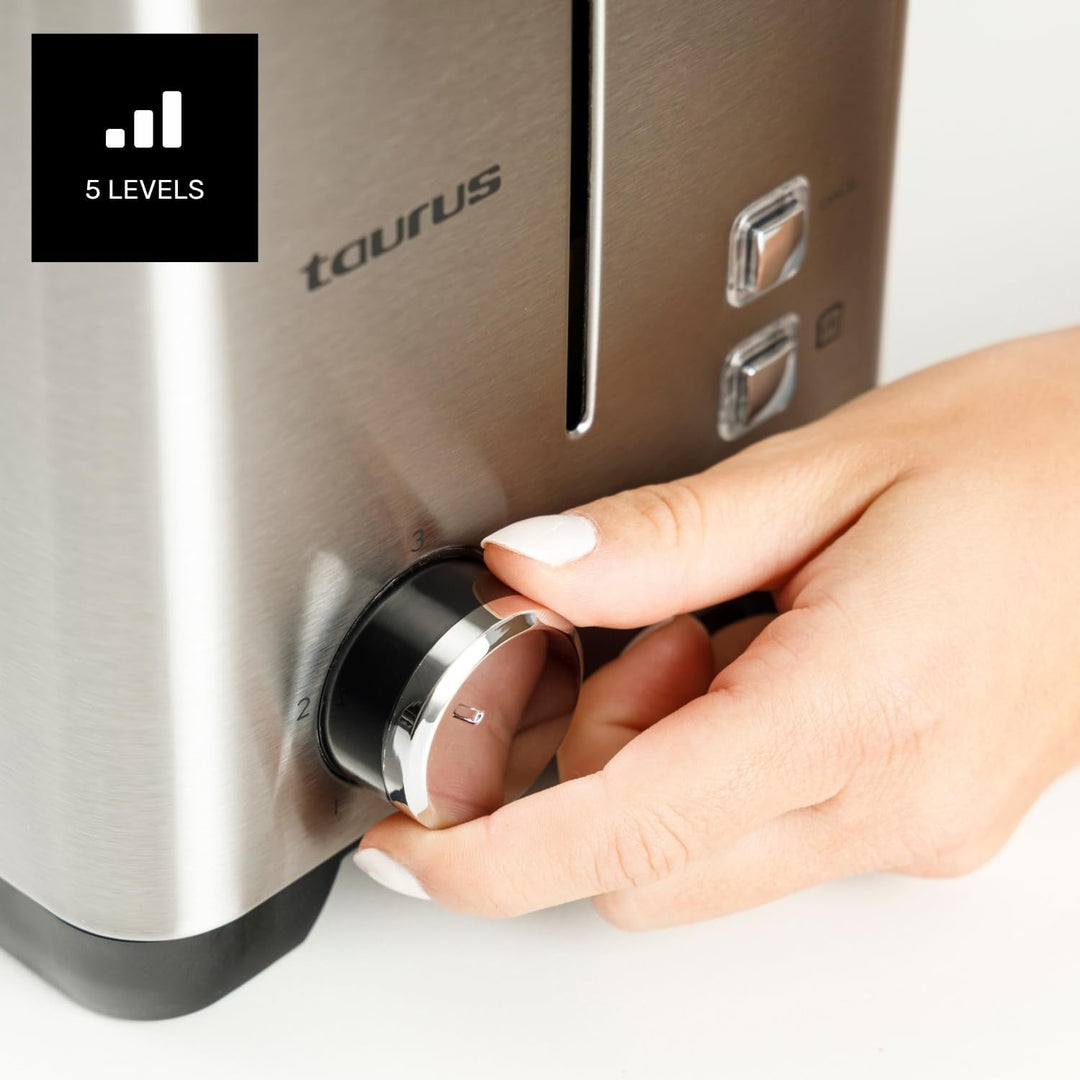 TOSTADOR TAURUS MYTOAST LEGEND DUPLO 1400/W 2 extra lange Schlitze, 2 extra lange Schlitze