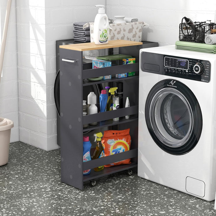 GIANTEX Nischenregal 20 cm Breit, Küchenregal Küchenschrank Küchenwagen Klein, Nischenschrank Nische