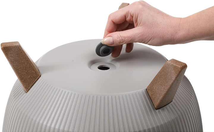 MELTOM Blumentopf Schale mit Füssen Einsatz Kräutertopf Übertopf Pflanzschale Eco Recycled (Weiss, M