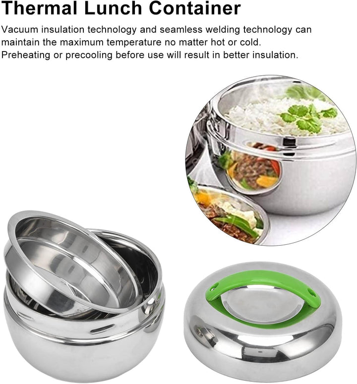 Isolierte Lunch-Behälter, 800ml Edelstahl Lunch Box Portable Wide Mouth Lunch Leak Proof Design Edel
