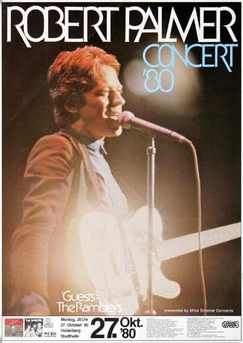 Robert Palmer - Secret Clues, Heidelberg 1980 » Konzertplakat/Premium Poster | Live Konzert Veransta