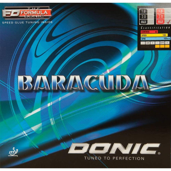 DONIC Belag Baracuda Schwarz 2,0 mm, Schwarz 2,0 mm