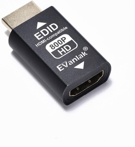 EVanlak HDMI-Emulator-Adapter (3. Generation), kompatibel mit Mac Thunderbolt auf HDMI-Switches/Exte