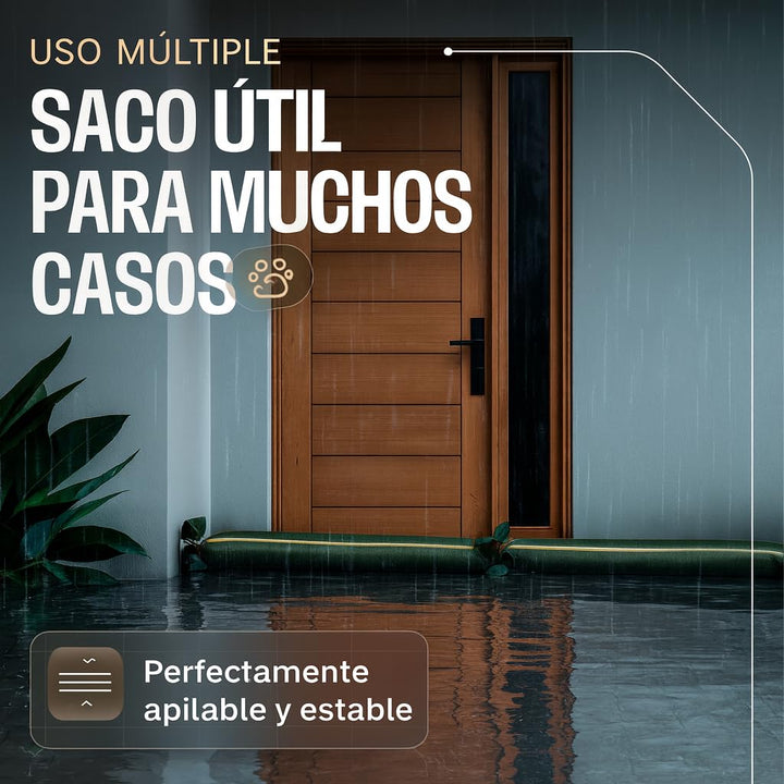 5x Sandsäcke Silosandsäcke geeignet für Hochwasserschutz, 25cm x100cm mit Griff, Zugband und Tragegr