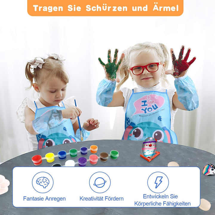 Lekebaby Steine Bemalen Set, Bastelset Für Kinder, Kreatives Malset Geschenk Spielzeug für Mädchen J