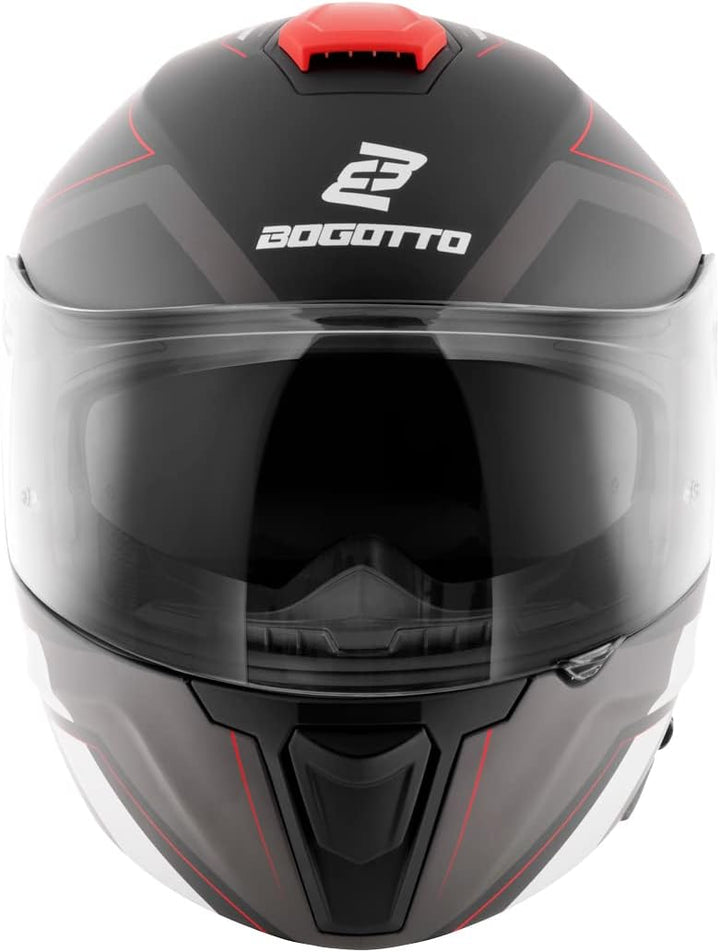 Bogotto FF403 Murata Klapphelm rot/schwarz XS (53/54), rot/schwarz XS (53/54)