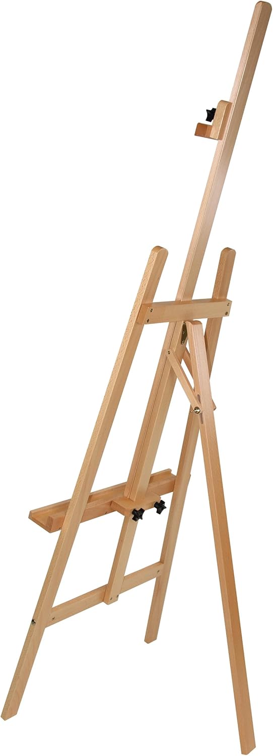 Paintersisters Staffelei PORTO 57x193 Buchenholz mit Malauflage Leinwände bis 106cm, Studio-Staffele