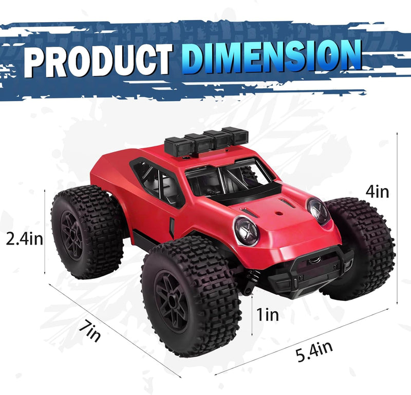 Kizeefun Ferngesteuertes Auto, 2.4Ghz 1/20 RC Auto Geländewagen 20 km/h Alle Gelände, Elektrisches S