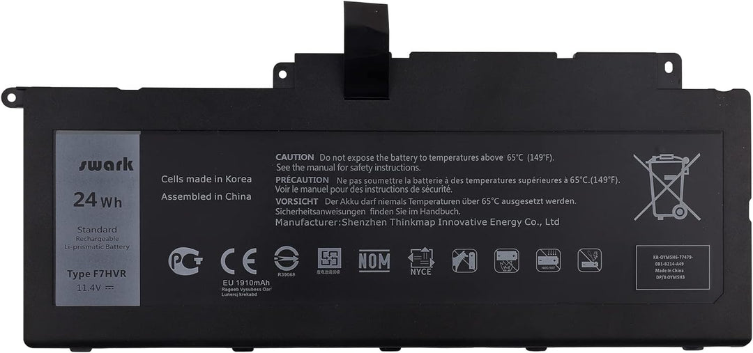 Swark Akku F7HVR Replacement Komplett with [Dell] Inspiron 15 7537 17 7737 17 7746 Replacement for 0