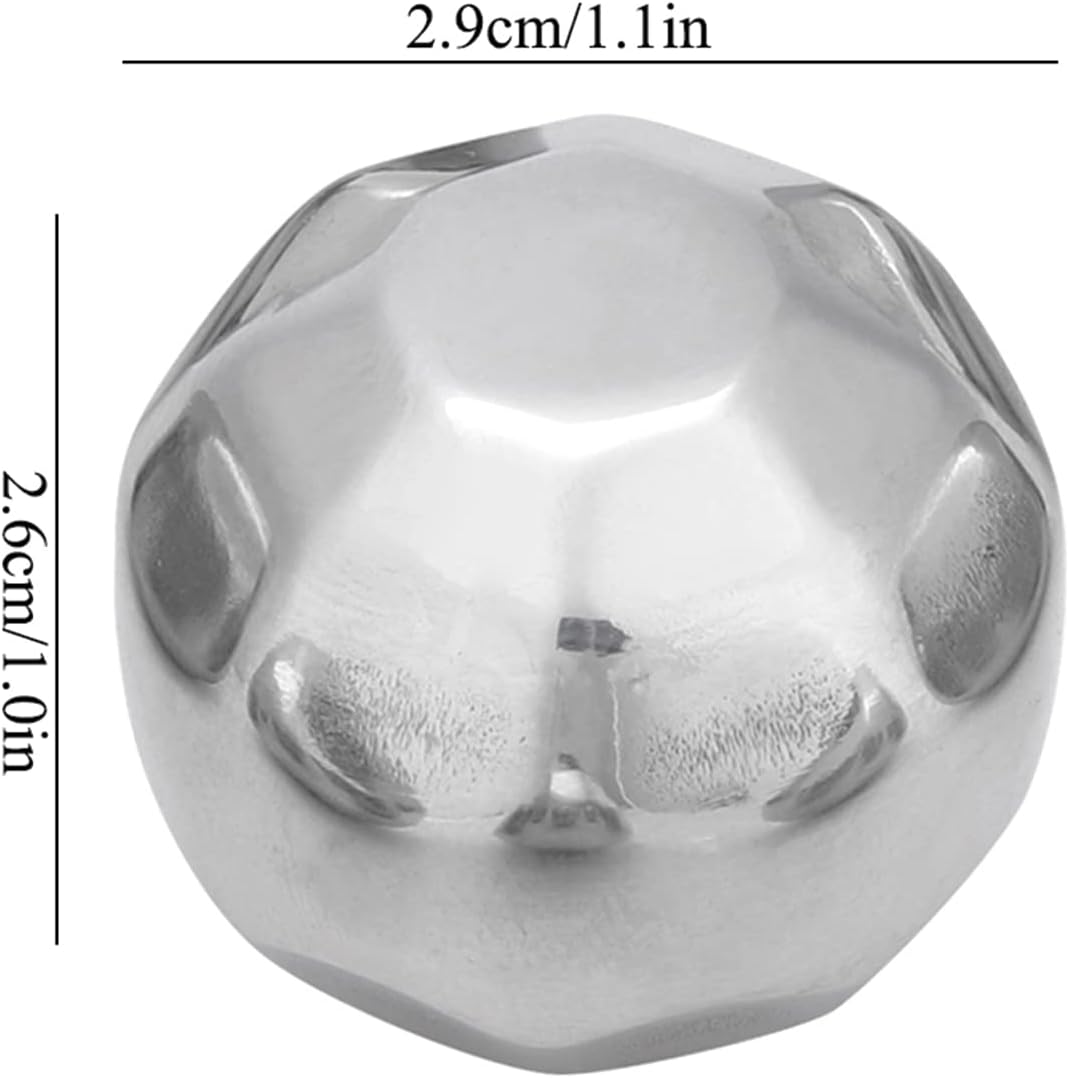 Edelstahl-Eiskugeln, wiederverwendbare Edelstahl-Whisky-Eiskugeln, Metall-Eiskugelwürfel, Getränkekü