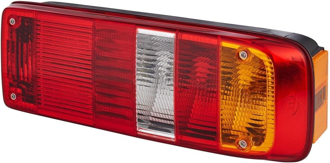 HELLA - Heckleuchte - Glühlampe - 24V - Einbau/geschraubt - Lichtscheibenfarbe: mehrfarbig - Stecker