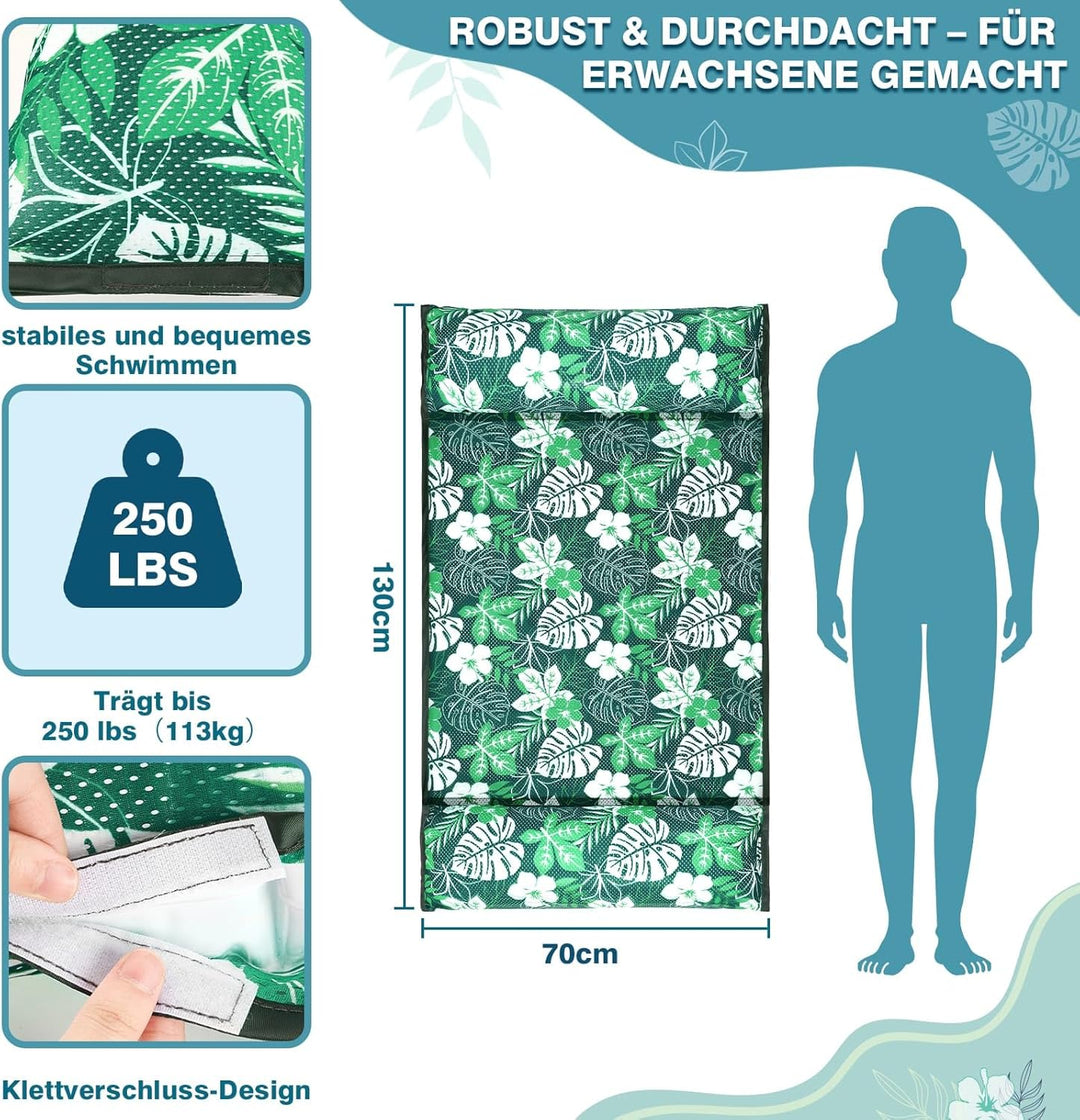 WERNNSAI Pool-Schwimmset Aufblasbare Pool Hängematte für Erwachsene Weiche Netz-Wasserhängematte Meh