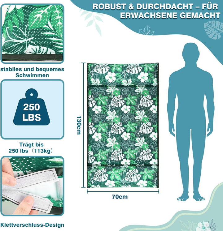 WERNNSAI Pool-Schwimmset Aufblasbare Pool Hängematte für Erwachsene Weiche Netz-Wasserhängematte Meh